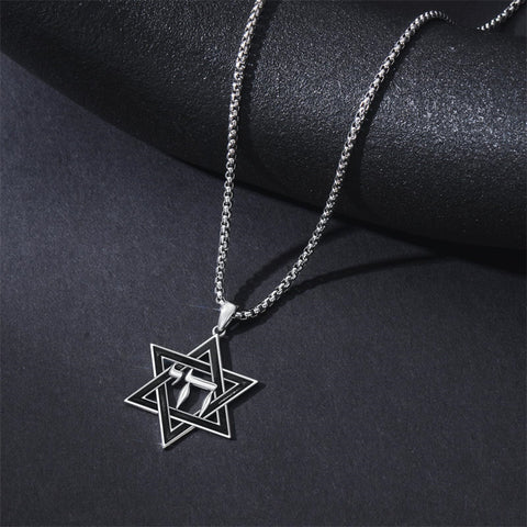 Sterling Silver Crown Jesus Fish Celtic Knot Chai  Lion Star of David Pendant Necklace