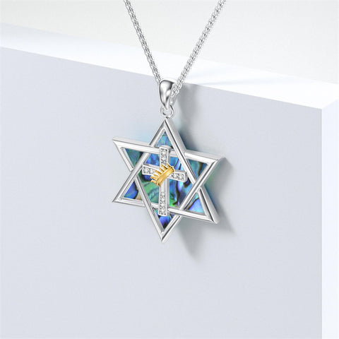 Sterling Silver Crown Jesus Fish Celtic Knot Chai  Lion Star of David Pendant Necklace