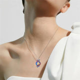 Sterling Silver Crystal Phoenix Pendant Necklace