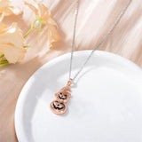 925 Sterling Silver Pumpkin Snowman Necklace Halloween Necklace Christmas Halloween Jewelry Gifts for Women Girls
