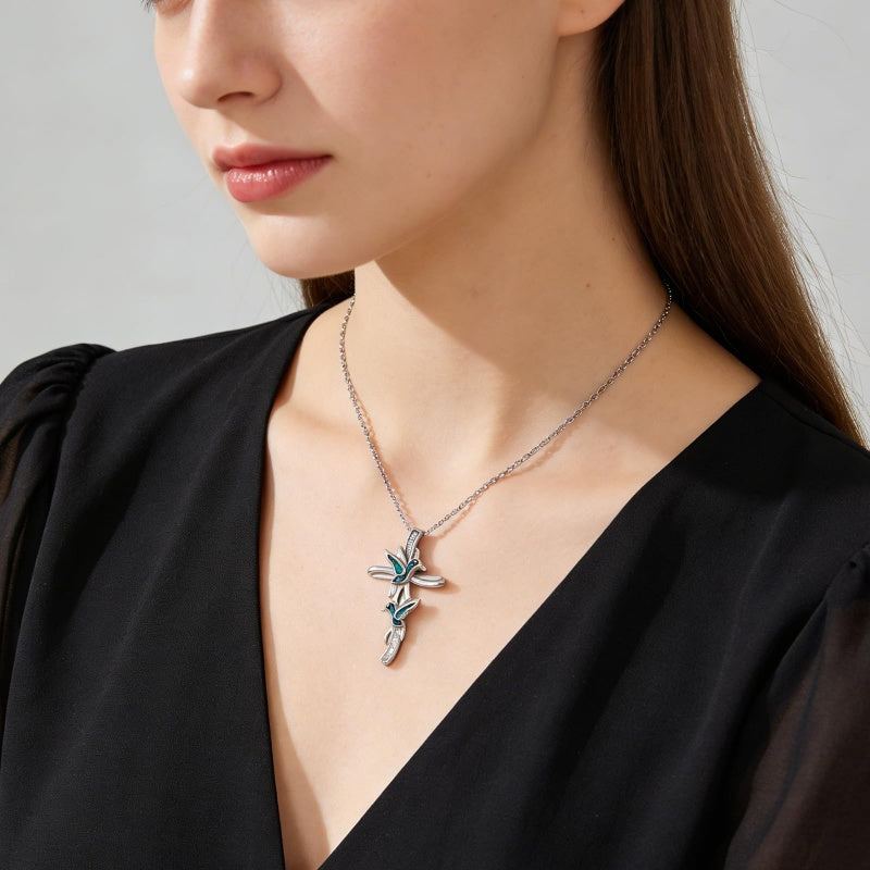 14K Gold Plated Turquoise Turtle Dragonfly Hummingbird Pendant Necklace