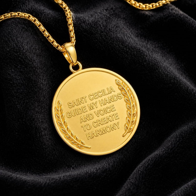 Patron Saint Medal Gold Plated Catholic Pendant Christian Religious Necklace Amulet Jewelry