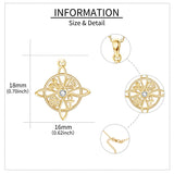 14K Yellow Gold Witches Knot Pendant Necklace