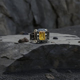 Sterling Silver 10K 14K 18K Gold Custom  Birthstone Engraved Class Ring for Men