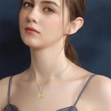 Sterling Silver Gold Medusa Goddess Amulet Pendant Necklace