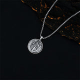 Fathers Day Presents Sterling Silver  Iron Cross Necklace Protection Necklace Amulet Jewelry for Men Women with 22"+2" Chain