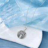 Sterling Silver Amulet Medal Viking Tree of Life Athena Lion Star of David Nefertiti Odin Raphael Pendant Necklace