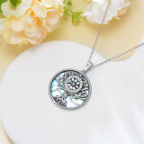 Tree of Life Viking Necklace 925 Sterling Silver Crystal Viking Pendant Jewelry Gifts for Women Men for Birthday Mothers Day