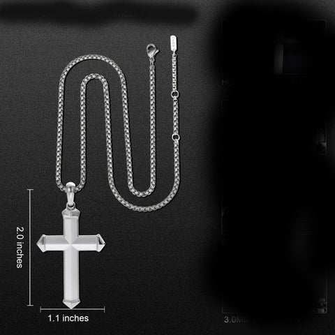 14K Gold Plated Cross Necklace for Men with Adjustable Chain Jewelry Gift for Him