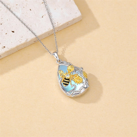 Sterling Silver Blue Dragonfly Pendant Necklace