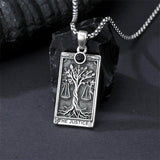 Sterling Silver Obsidian Lover Justice Cat Sun Moon Tarot Card Pendant Necklace