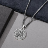 Sterling Silver Viking Raven Bear Odin Wolf Pendant Necklace for Men