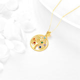 14K Gold Tree of Life Pendant Necklace