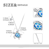 925 Sterling Silver Ocean Jewelry Created Opal Cute Turtle/Dolphin/Starfish  Necklace Birthday Gifts for Women Girls