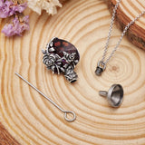 Sterling Silver Heart TearDangle Crystal Rose Cremation Urn Necklace for Ashes