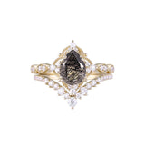 Sterling Silver 10K 14K 18K Gold Pear Shaped Gemstone Engagement Ring