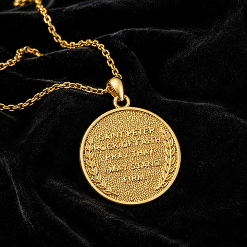 Patron Saint Medal Gold Plated Catholic Pendant Christian Religious Necklace Amulet Jewelry