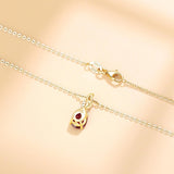 14K Gold Plated  Teardrop Birthstone Pendant Necklace Birthday Gifts for Women