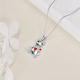 odoo Necklace Sterling Silver Witch Voodoo/Evil Bunny Pendant Gothic Jewelry Gifts for Women Girls