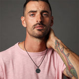 Sterling Silver AA Sobriety Alcoholics Anonymous  Pendant Necklace for Men