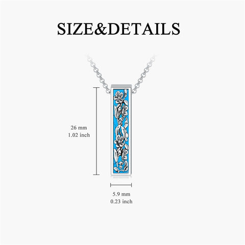 Sterling Silver Flower Urn Necklace for Ashes for Women