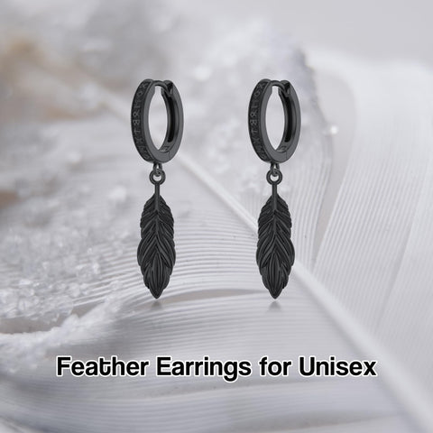 Sterling Silver Feather Arrow  Skull Spider Bat Scorpion Hoop Earrings Halloween Christmas Gift