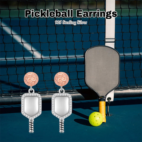 Sterling SilverHockeyBasketball Softball Football Volleyball Pickleball Soccer Baseball Tennis Stud Sport Earrings