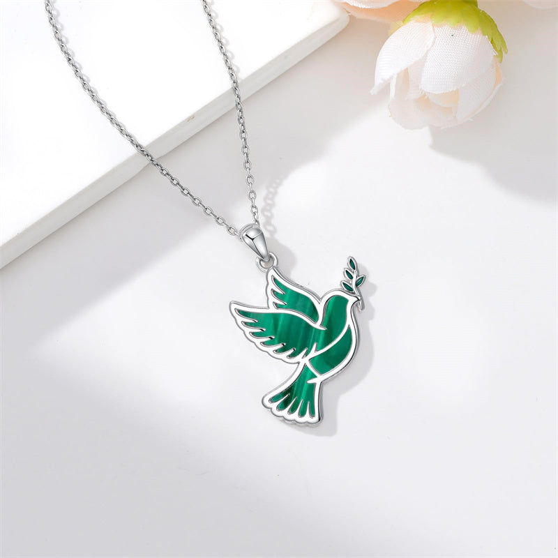 Sterling Silver Dove Hummingbird Red Cardinal Pendant Necklace