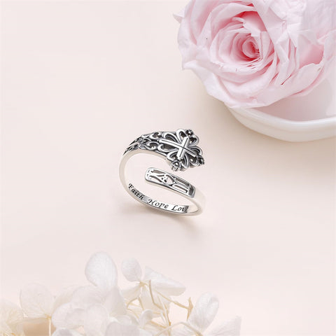 Sterling Silver Oxidized Dragonfly Butterfly Hummingbird Sea Turtle Anchor Cross Tree of Life Sunflower Spoon Ring