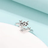 925 Sterling Silver Cute Animals Ring Sloth/Koala/Bat Adjustable Rings Jewelry For Women Girls