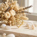 Heart Initial A-Z Pendant Necklace for 14K Gold Plated Women Initials Jewelry Gifts