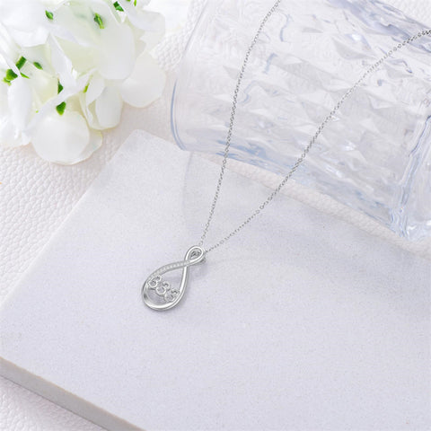 Sterling Silver 111 222 333 444 555 777 888 999 Infinity Angel Number Pendant Necklace