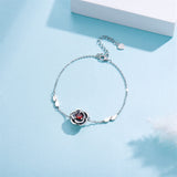 Rose Urn Bracelet 925 Sterling Silver Flower Cremation Urn Bracelet for Ashes Memorial Jewelry Gift for Women