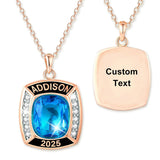Sterling Silver Personalized Class High School College Graduation University Pendant Necklace