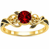 Sterling Silver 10K 14K 18K Gold Personalized Gothic Skull Ring Exquisite Spooky Jewelry for Halloween Lovers