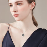Pet Urn Necklace 925 Sterling Silver Girl with Animal Pendant Necklace Jewelry Gifts