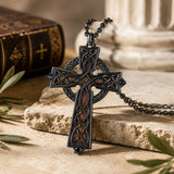 14K Gold Plated Wooden Pendant Necklace Beliefs jewelry