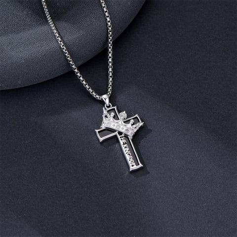Sterling Silver Cross Christian Pendant Necklace