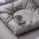 Sterling Silver Turquoise Hummingbird Butterfly Sunflower Adjustable Spoon Ring