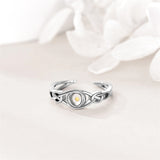 Mustard Seed Ring Sterling Silver Faith Christian Celtic Knot Jewelry Gifts for Women Girls
