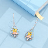 Sterling Silver Bee Butterfly Chicken Chihuahua  Dinosaur Frog Octopus Paw Print Platypus Dangle Earrings