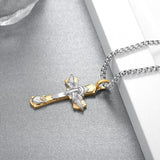 14K Gold Plated  Cross Necklace Religious Amulets Jewelry Gifts