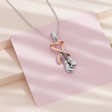 Sterling Silver Butterfly Glove Fight Sunflower Pink Ribbon Pink Breast Cancer Awareness Pendant Necklace