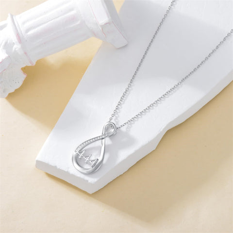 Sterling Silver 111 222 333 444 555 777 888 999 Infinity Angel Number Pendant Necklace