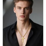 14K Gold Plated Soccer Football Basketball Baseball Cross  with Bible Verses Religious Pendant Necklace for Men