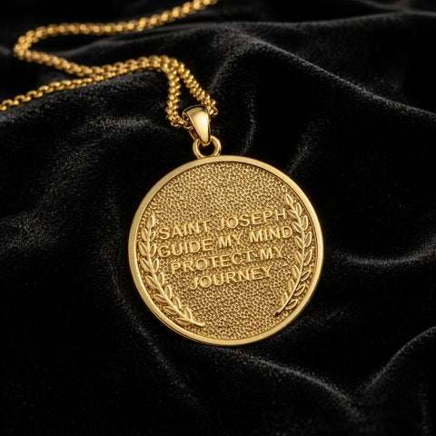 Patron Saint Medal Gold Plated Catholic Pendant Christian Religious Necklace Amulet Jewelry