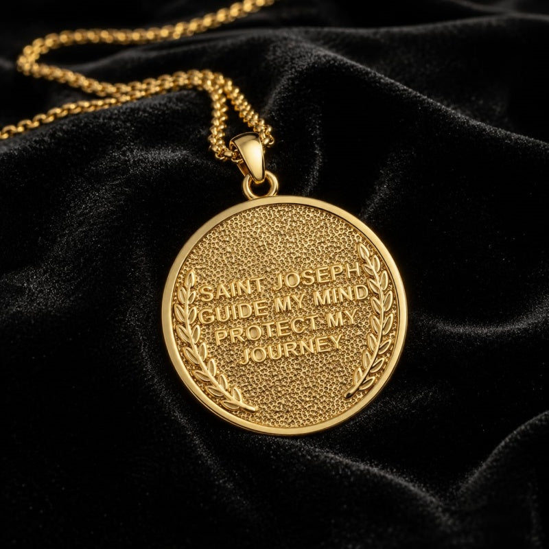 Patron Saint Medal Gold Plated Catholic Pendant Christian Religious Necklace Amulet Jewelry