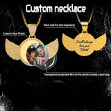 14K Gold Plated Personalized Photo Pendant Necklace Personalized Gift