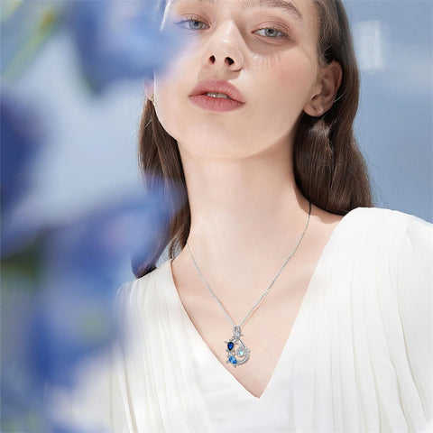 Sterling Silver Infinity Turtle Pendant Necklace
