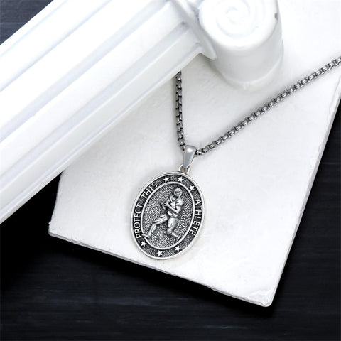 Sterling Silver Baseball Soccer Hockey Football Basketball Taekwondo Tennis Golf Runner Pendant Necklace